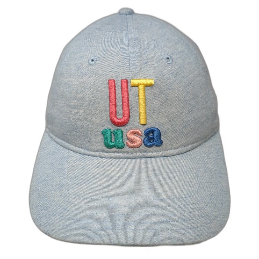 Home Free Baseball Cap Blue One Size UT USA Utah Map Slideback Hat Heathered